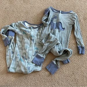 Set of 2: Boys 3T, Bodysuit Jammies, Dino Pattern